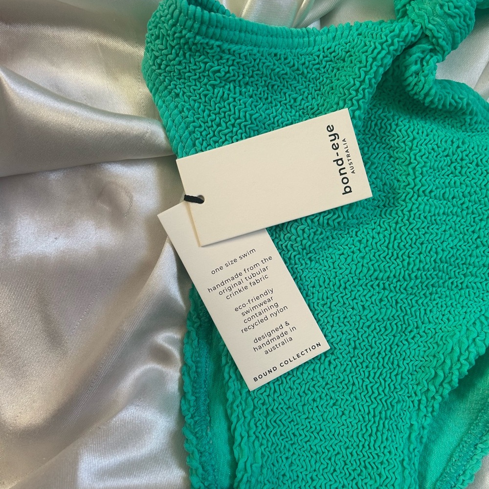 Turquoise Textured Bikini Bottom - Picture 3 of 6